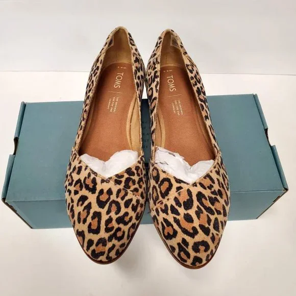 Toms Leopard Print Flats - Picture 2 of 3